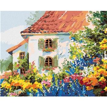 Maľovanie podľa čísel – Dom v kvetinovej záhrade (HRAbz33169nad)
