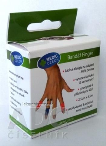 MEDIC Bandáž Finger Telová 2,5cm x 4,5m, náplasť elastická (rýchloobväz), 1x1 ks