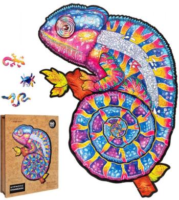 PUZZLER DREVENE FAREBNE PUZZLE - HYPNOTICKY CHAMELEON /5799150/