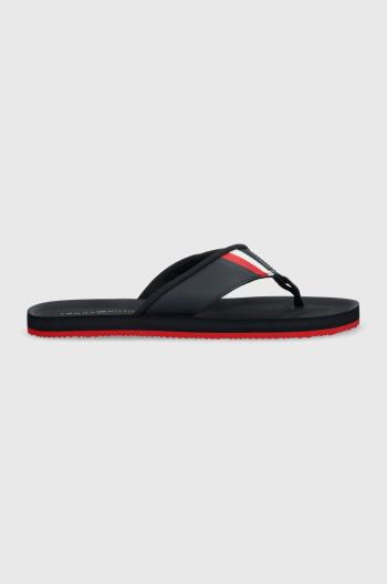 Žabky Tommy Hilfiger COMFORTABLE PADDED BEACH SANDAL pánske, tmavomodrá farba, FM0FM04473