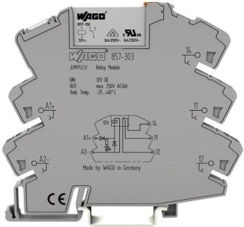 WAGO 857-303 reléový modul Menovité napätie: 12 V/DC Spínací prúd (max.): 6 A 1 prepínací  1 ks