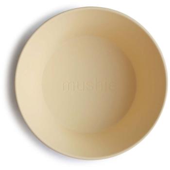 Mushie Round Dinnerware Bowl miska Pale Daffodil 2 ks