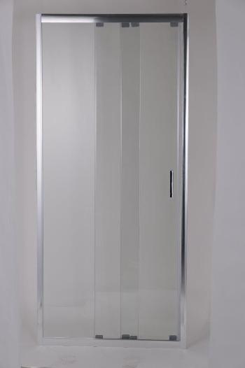 HOPA - 3-dielne sprchové dvere do niky MELIDE - FARBA rámu - Chróm / Leštený hliník (ALU), Rozmer A - 90 cm, Smer zatvárania - Univerzálne Ľavé / Pravé, Výplň - Číre bezpečnostné sklo - 5 mm OLBMELID90CC