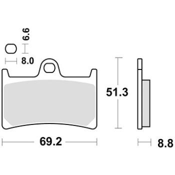 Braking brzdové doštičky (semi-metalická zmes CM66) (2 ks) M501 – 296 (M501-296)