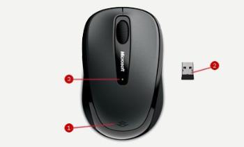 Microsoft myš L2 Wireless Mobile Mouse 3500 Mac/Win USB Black