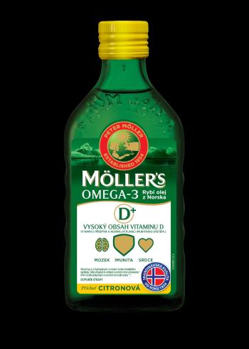 MOLLERS Omega 3 RYBÍ OLEJ dospelí 50+ Citrónová príchuť 250 ml