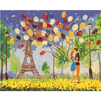Maľovanie podľa čísel - Pár s balónikmi v Paríži (HRAbz33293nad)