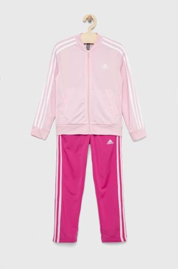 Detská tepláková súprava adidas G 3S ružová farba