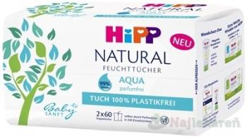 HiPP BabySANFT NATURAL Aqua vlhčené obrúsky 2x60ks