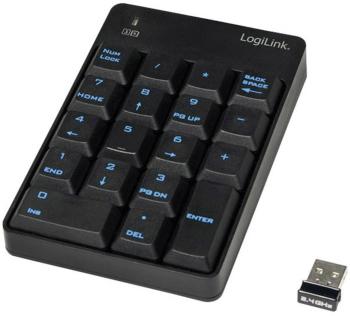 LogiLink ID0120 bezdrôtový číselná klávesnica  čierna