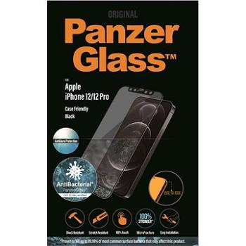 PanzerGlass Edge-to-Edge Antibacterial pre Apple iPhone 12/12 Pro čierne s Anti-Glare vrstvou (2720)