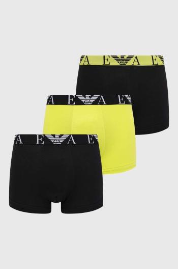 Boxerky Emporio Armani Underwear 3-pak pánske, čierna farba