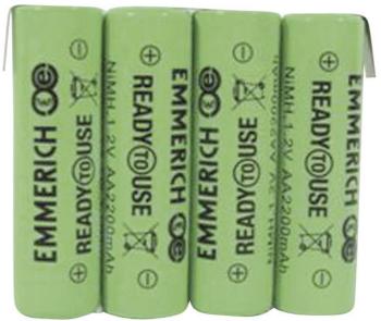 Emmerich ReadyToUse 4AA-ZLF akupack - sada nabíjacích batérií 4x mignon (AA) spájkovacia špička v tvare Z Ni-MH 4.8 V 22