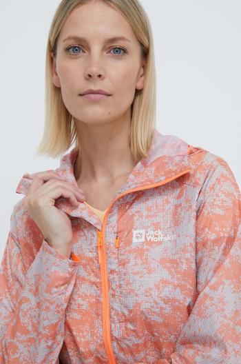 Vetrovka Jack Wolfskin   PRELIGHT WIND JKT oranžová farba, 1307851