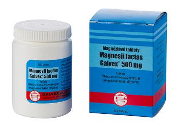 Magnesii Lactici 500mg tbl. Galvex, Magnéziové tablety 500mg Galvex tbl.100x0,5g