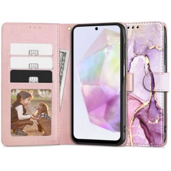 Tech-Protect Wallet knižkové puzdro na Samsung Galaxy A35 5G, marble