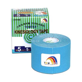 Temtex KINESOLOGY TAPE Tejpovacia páska, modrá, 5 m