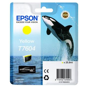 EPSON T7604 (C13T76044010) - originálna cartridge, žltá, 25,9ml