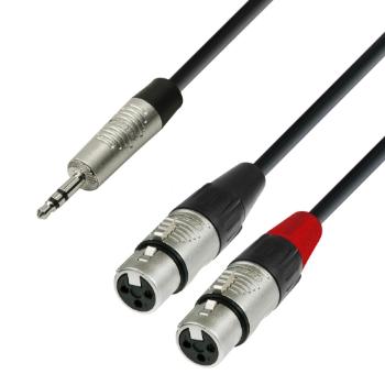 Adam Hall Cables K4 YWFF 0180 - Audiokabel REAN 3,5 mm Klinke stereo auf 2 x XLR