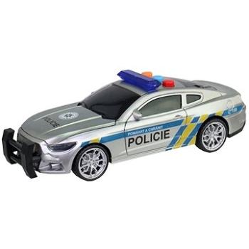 Policajné auto na zotrvačník, 17 cm, svetlo, zvuk (čeština), na batérie (8590756107105)