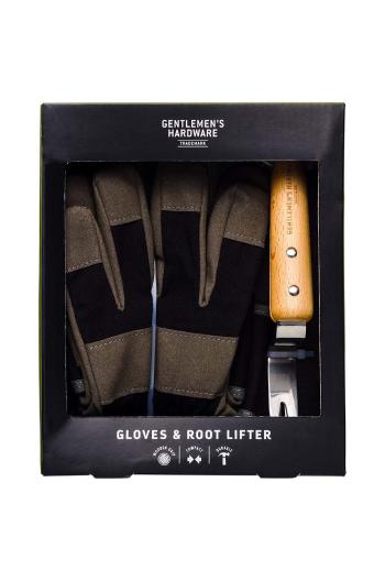 Záhradnícky set Gentlemen's Hardware Leather Gloves & Root Lifter 2-pak