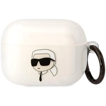 Karl Lagerfeld 3D Logo NFT Karl Head TPU Puzdro na Airpods Pro White (KLAPHNIKTCT)