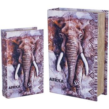 Signes Grimalt  Košíky, škatule Kniha Box Elephant 2 Jednotky  Šedá