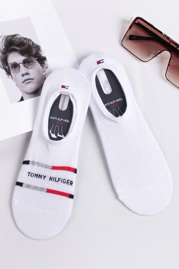 Biele pánske ponožky no-show Breton Stripe - dvojbalenie