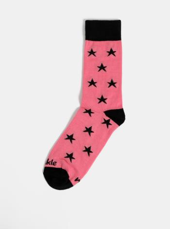 Rúžové dámské vzorované ponožky Fusakle Hviezda