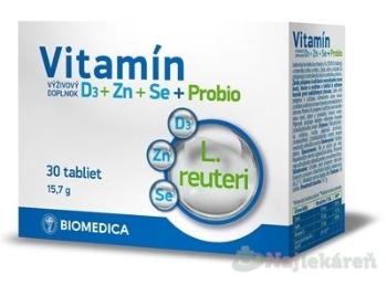 BIOMEDICA Vitamín D3 + Zn + Se + Probio tbl 30 ks