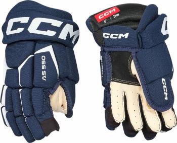 CCM Hokejové rukavice Tacks AS 550 JR 10 Navy/White