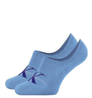 CALVIN KLEIN - CK jeans logo neviditeľné ponožky modré-UNI