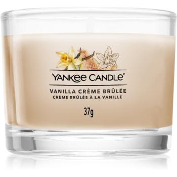 Yankee Candle Vanilla Creme Brulee votívna sviečka glass 37 g