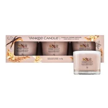 Yankee Candle Vanilla Creme Brulee votívna sviečka 3 x 37 g