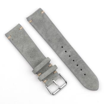 BStrap Suede Leather remienok na Garmin Vivoactive 4, gray (SSG021C0105)