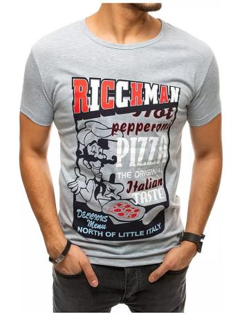 sivé pánske tričko pizza vel. M