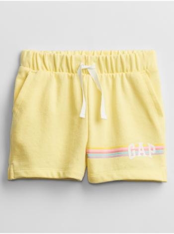 Detské kraťasy GAP Logo print pull-on shorts Žltá