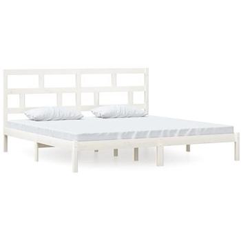 Rám postele biely masívna borovica 200 × 200 cm, 3101239
