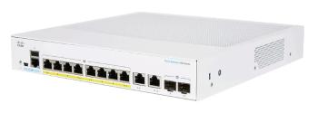 Cisco switch CBS250-8P-E-2G-UK (8xGbE, 2xGbE/SFP combo, 8xPoE+, 60W, fanless) - REFRESH