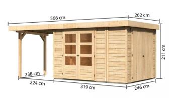 Drevený záhradný domček RETOLA 4 Lanitplast 543 cm