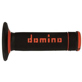 Domino gripy A190 offroad dĺžka 123 + 120 mm, čierno-oranžové (M018-127)