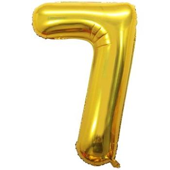 Atomia, fóliový balón, narodeninové číslo 7, zlatý, 102 cm (02137)