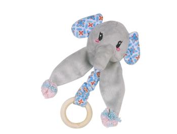 Nobby hračka pre mačky sloník s dreveným krúžkom 16 cm