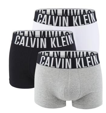 CALVIN KLEIN - boxerky 3PACK Intense power black, white, gray -XXL (111-115 cm)