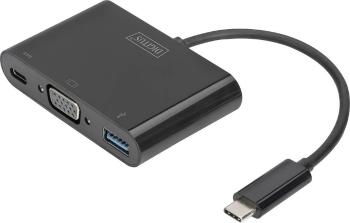 Digitus DA-70854 USB / VGA adaptér [1x USB-C ™ zástrčka - 1x VGA zásuvka, USB 3.2 gen. 1 zásuvka A, USB-C ™ zásuvka] čie