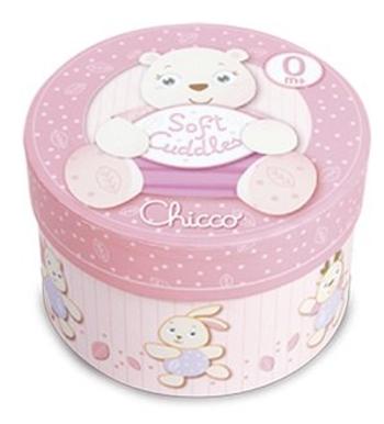 Chicco hračka plyšový medvedík Soft Cudles v darčekovej krabičke ružový