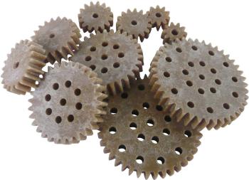 Reely  dřevo, plast sortiment ozubených kolies Typ modulu: 1.0 Počet zubov: 10, 15, 20, 30, 40 10 ks