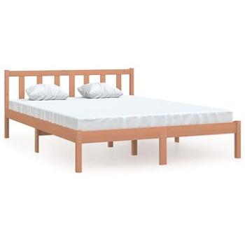 Rám postele medovo hnedý masívne borovicové drevo 140 × 190 cm, 810065