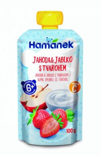 HAMÁNEK Jahoda & jablko s tvarohom 100 g