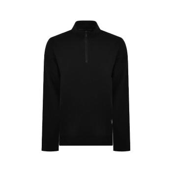 Emporio Armani  Lounge Quarter Zip Sweatshirt Black  Mikiny Čierna